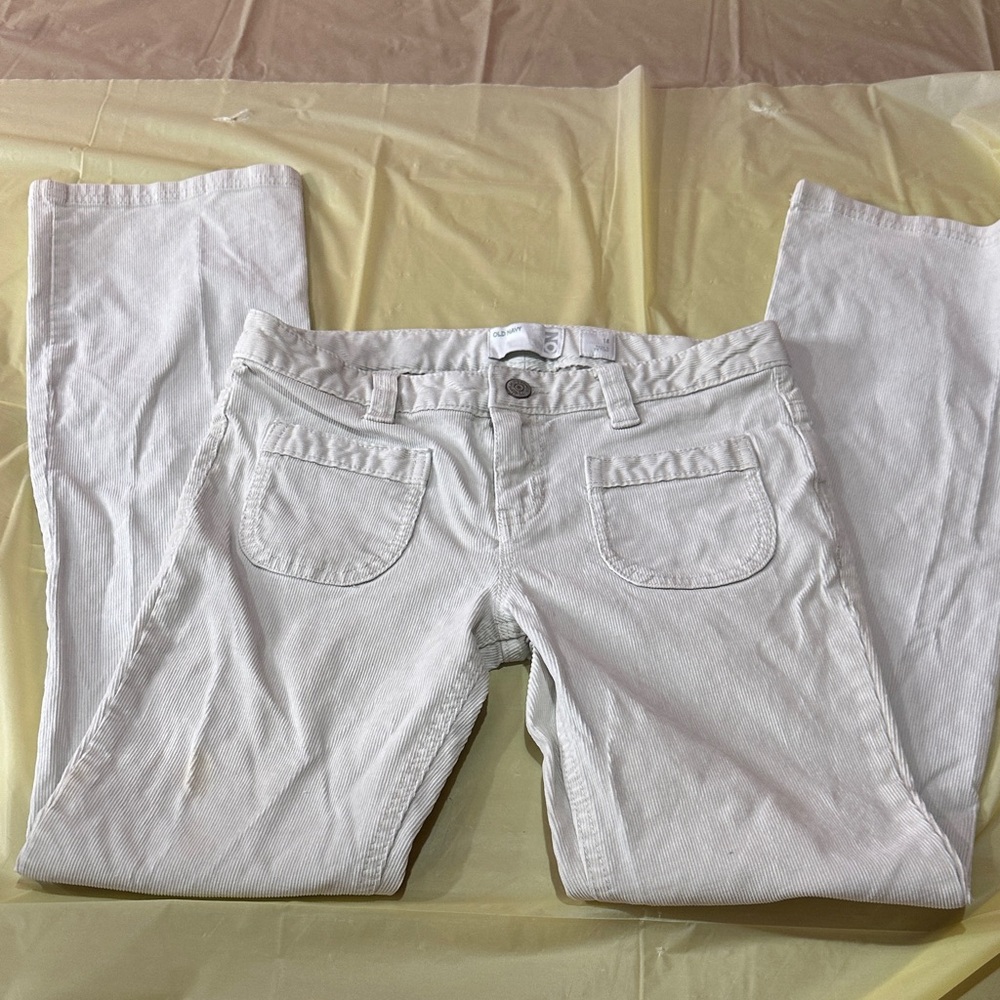Old Navy Cream Corduroy Pants girls size 14
